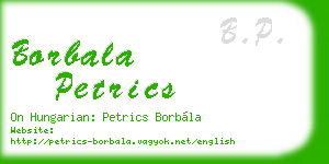 borbala petrics business card